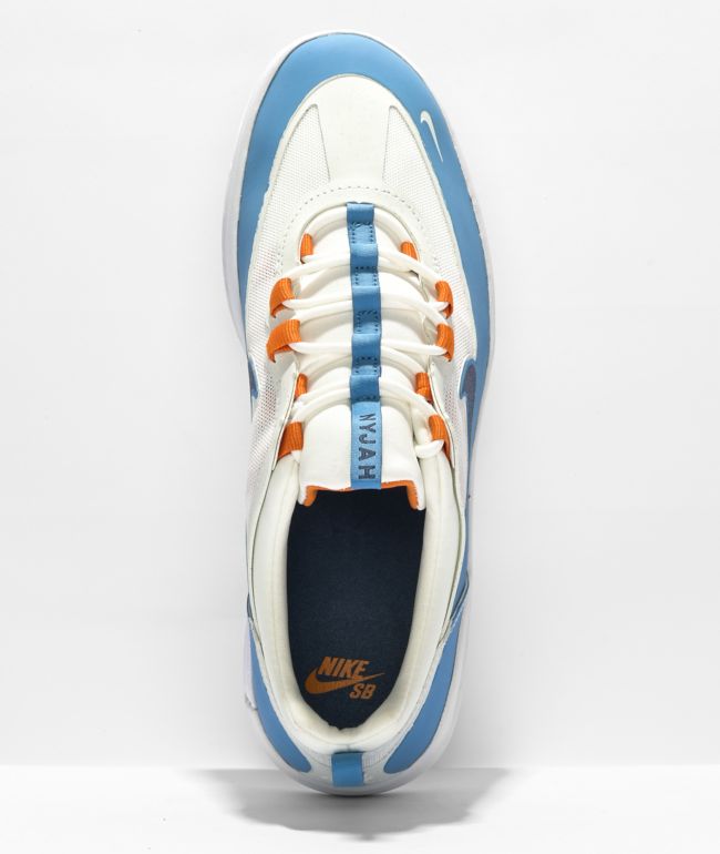 nyjah nike sb white blue